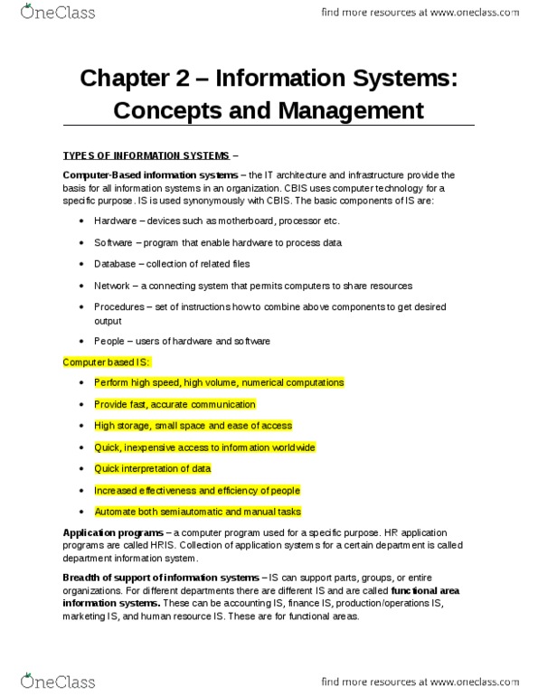 ADMS 2511 Chapter Notes - Chapter 2: E-Commerce, Bargaining Power, Human Resource Management thumbnail