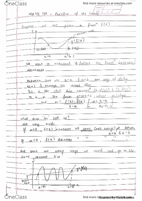 MATH 139 Lecture 1: MATH 139 LECTURE 1 cover image