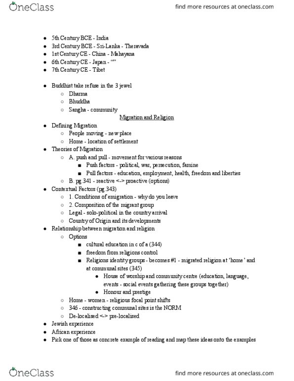 RLGA01H3 Lecture Notes - Lecture 6: Mahayana, Hybridity thumbnail