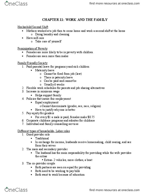 CFD 1220 Lecture Notes - Lecture 13: Job Sharing, Parental Leave, Equal Pay For Equal Work thumbnail