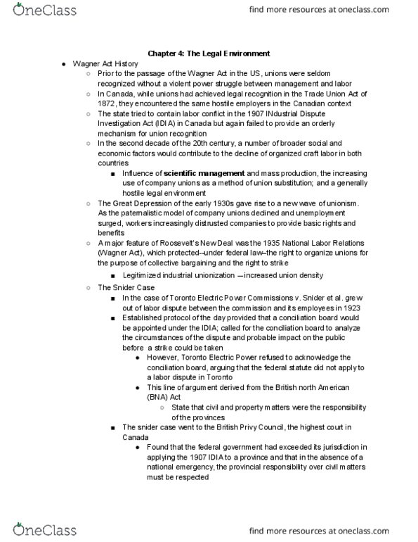 IRE244H1 Chapter Notes - Chapter 4: Privy Council Of The United Kingdom, National Labor Relations Act, War Measures Act thumbnail