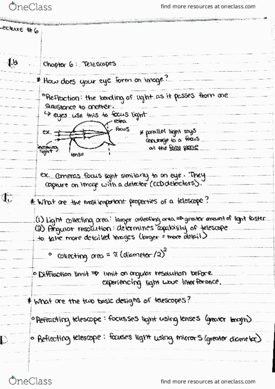 ASTR 102 Lecture 7: ASTR 102 Lecture 6 Notes and summary cover image