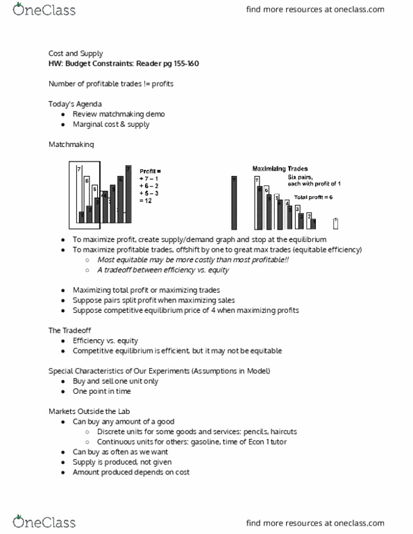 ECON 1 Lecture Notes - Lecture 6: Marginal Cost, Competitive Equilibrium, Economic Equilibrium cover image