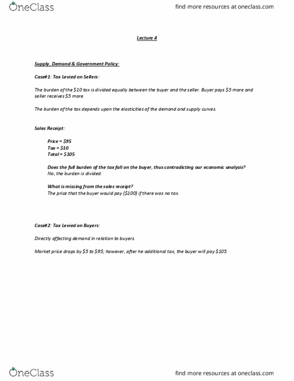 ECO101H1 Lecture Notes - Lecture 9: Tax Incidence, Sales Tax, Market Price thumbnail