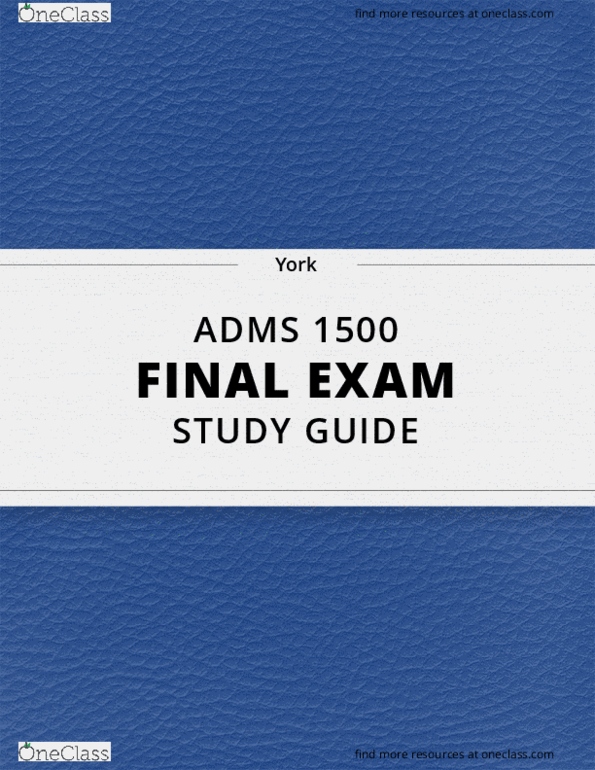 ADMS 1000 Lecture 6: adms 1500 final exam review thumbnail