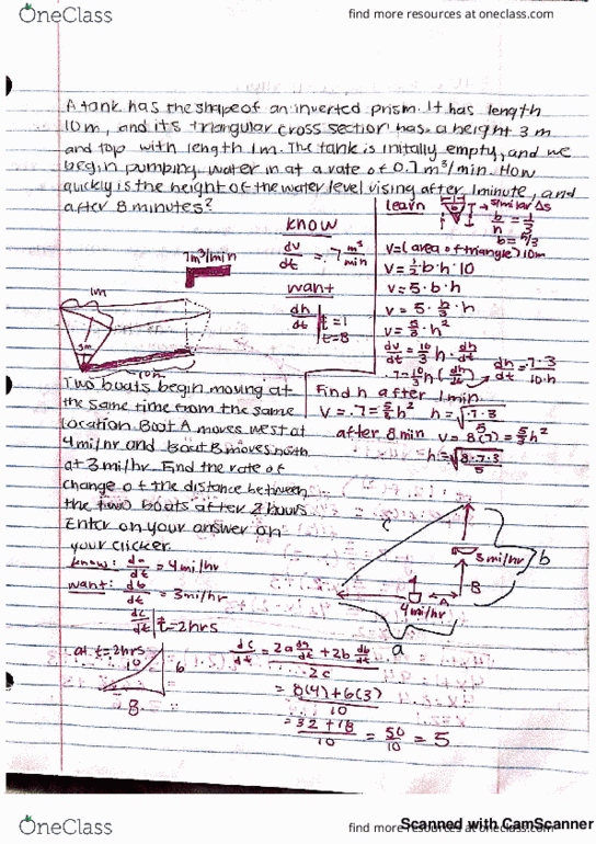 MATH 1131Q Lecture 20: 3.9 boat problem_1 cover image