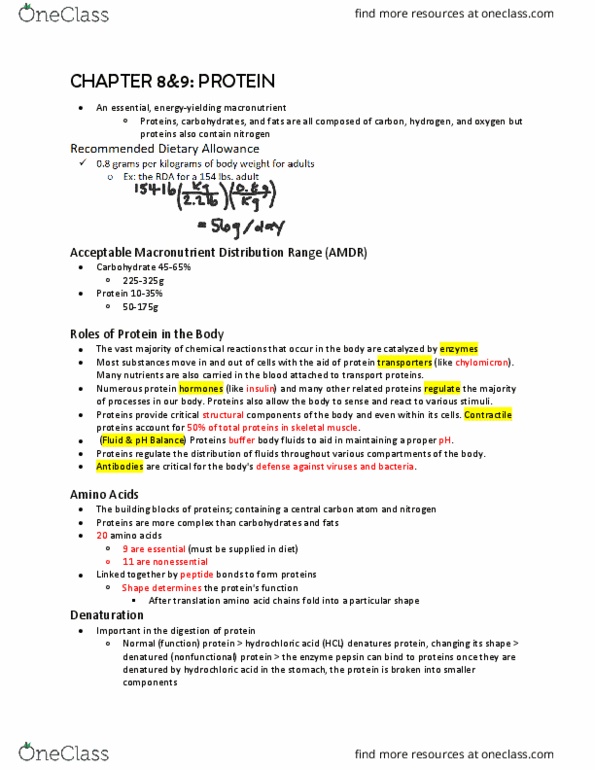 ESS 3 Lecture Notes - Lecture 7: Nutrient, Skeletal Muscle, Chylomicron thumbnail