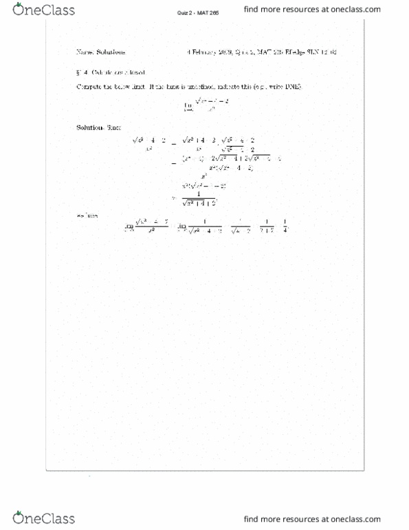 Study Guides for MAT 265 at Arizona State University (ASU) OneClass