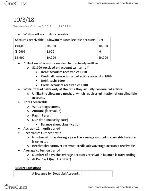 MGMT 20000 Lecture Notes - Lecture 15: Accounts Receivable, Balance Sheet thumbnail