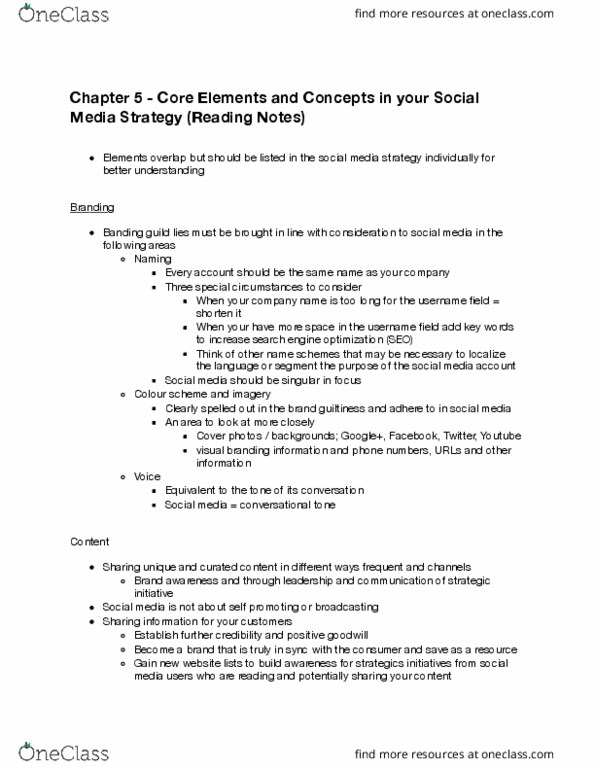 ADM 1370 Lecture Notes - Lecture 5: Search Engine Optimization, Brand Awareness, Linkedin thumbnail