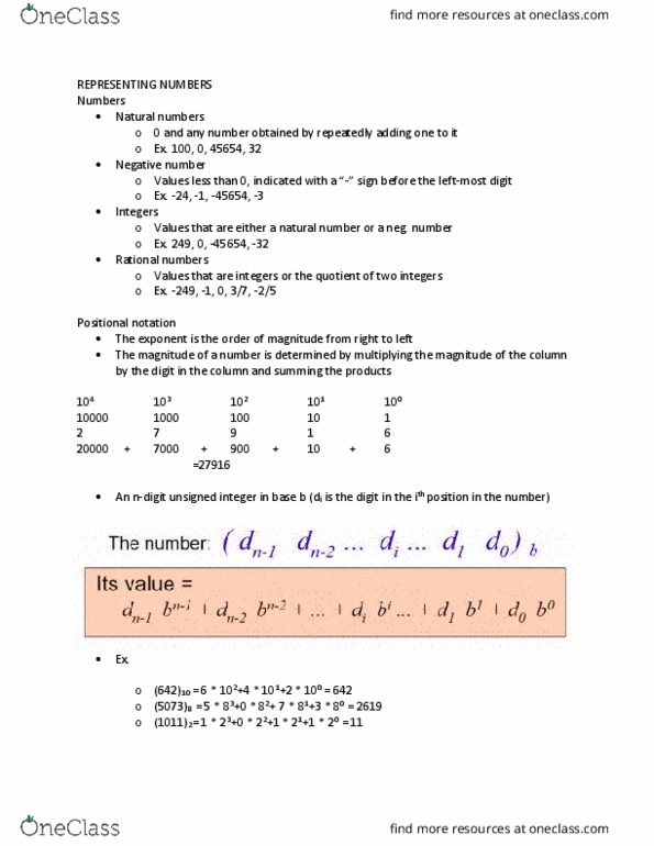 EECS 1520 Lecture Notes - Lecture 6: Positional Notation, Natural Number, 5,6,7,8 thumbnail