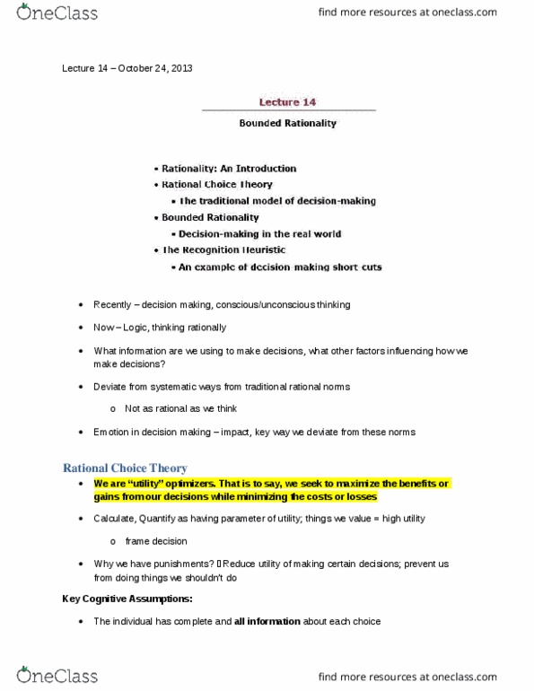 PSYC 309 Lecture Notes - Lecture 14: Bounded Rationality, Nucleus Accumbens, Neuroticism thumbnail