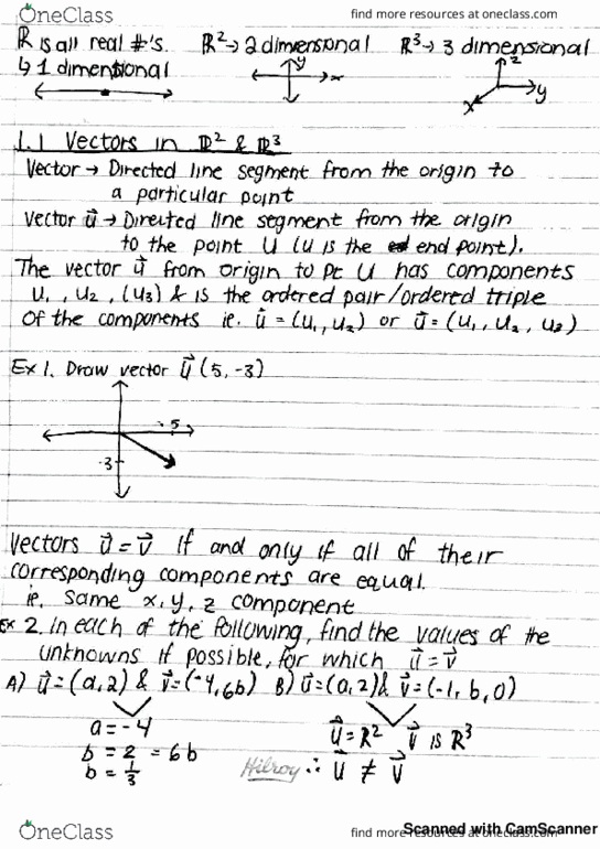 Mathematics 1229A/B Lecture 1: 1.1 (vectors in R2 R3, vector operations) cover image