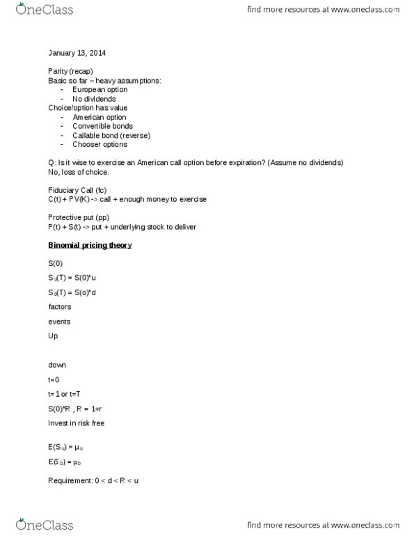 ACT370H1 Lecture Notes - Option Style, Callable Bond, Bernoulli Trial thumbnail