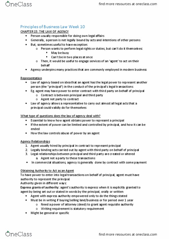 BLAW10001 Lecture Notes - Lecture 11: Personal Representative, Contract, Personal Rights thumbnail