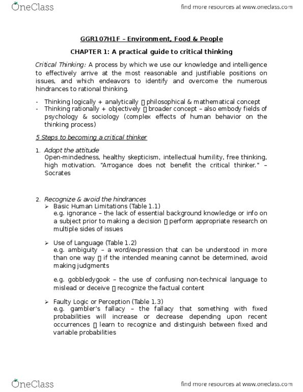 GGR107H1 Chapter Notes -Carl Ritter, Regional Geography, Economic Geography thumbnail