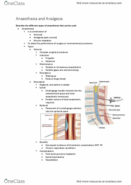 PHTY205 Lecture Notes - Lecture 12: Nerve Block, Orthopedic Surgery, Local Anesthetic thumbnail
