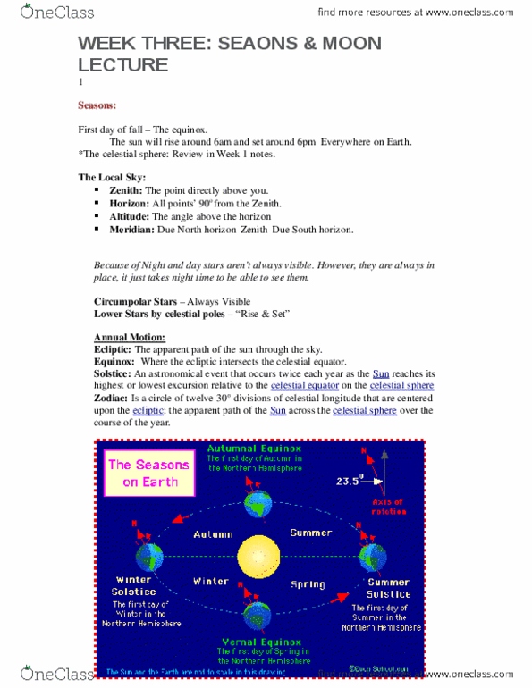 CAS AS 101 Lecture Notes - Ecliptic thumbnail