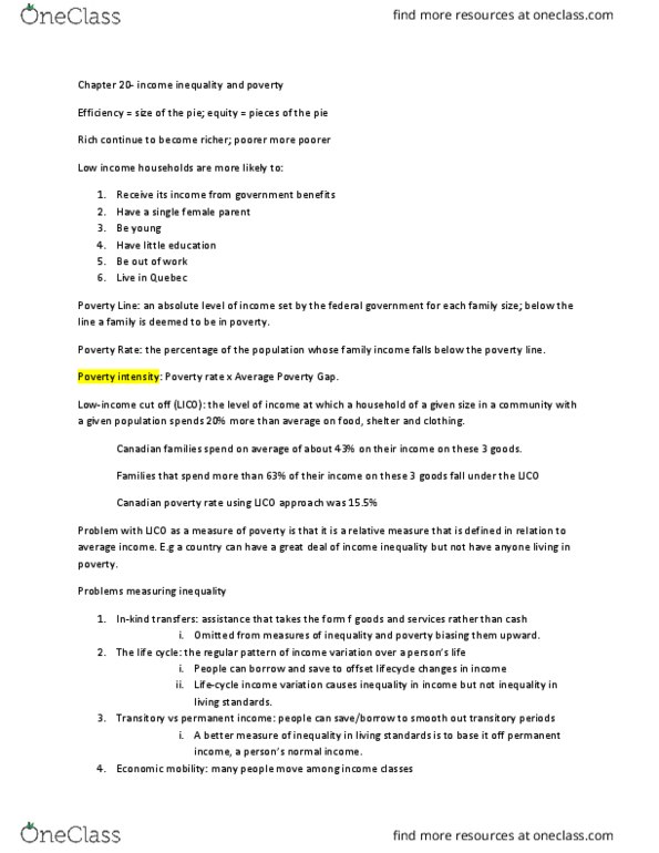 ECO 1104 Lecture Notes - Lecture 20: Economic Mobility, Marginal Utility thumbnail