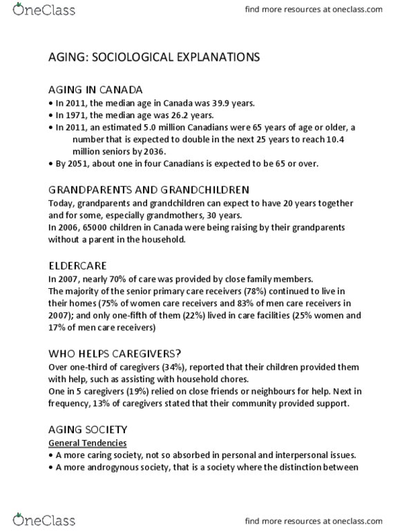 SOC-1101 Lecture 34: AGING - SOCIOLOGICAL EXPLANATIONS thumbnail