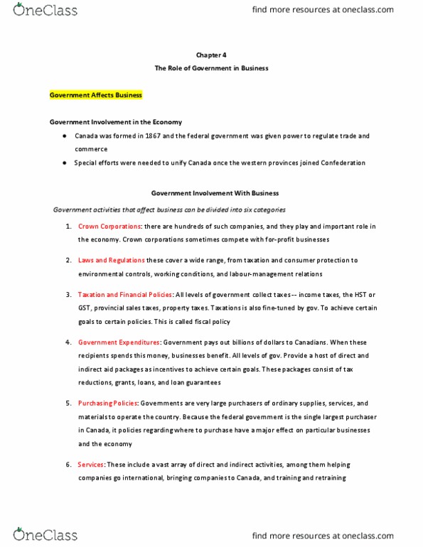 COMMERCE 1B03 Chapter Notes - Chapter 4: Consumer Protection thumbnail
