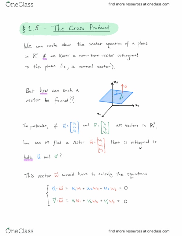 MATH106 Lecture Notes - Lecture 9: Cross Product, Zero Element, Parallelepiped thumbnail
