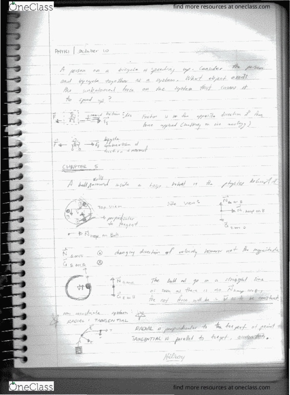 PHY131H1 Lecture 12: Physics Unit 2 Lecture 1 Page 1 cover image