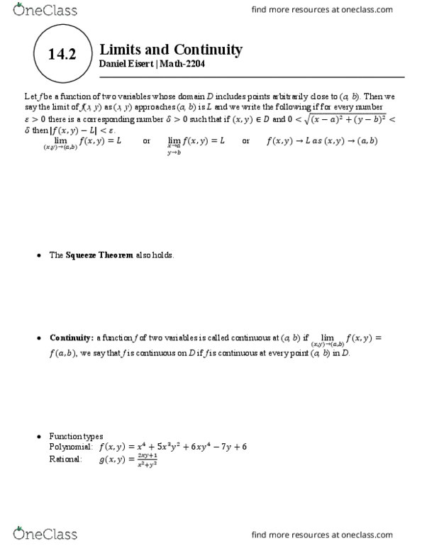 MATH 2204 Lecture Notes - Lecture 8: Polynomial thumbnail