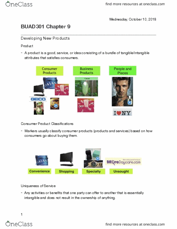 BUAD301 Lecture Notes - Lecture 9: Marketing Mix, Root Mean Square, Financial Analysis thumbnail