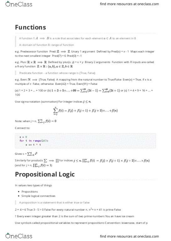 CSC165H1 Lecture Notes - Lecture 2: Unary Operation, Logical Biconditional, Truth Table thumbnail