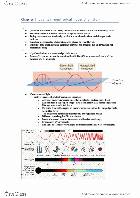 CHMA10H3 Chapter Notes - Chapter 7: Electric Current, Boltzmann Constant, Emission Spectrum thumbnail