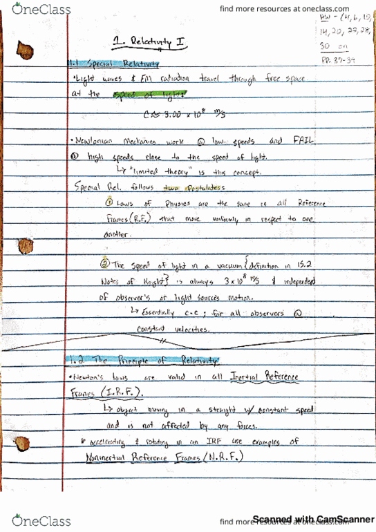 PHYS 505 Chapter 1: Relativity I - Modern Physics (3E) - Serway, Moses, Moyer thumbnail