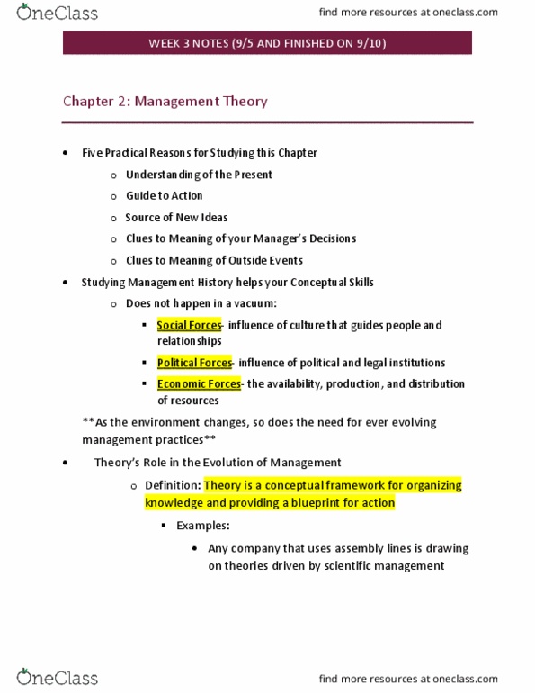 MAN 3025 Lecture Notes - Lecture 4: Theory X And Theory Y, Facility Location Problem, Abraham Maslow thumbnail