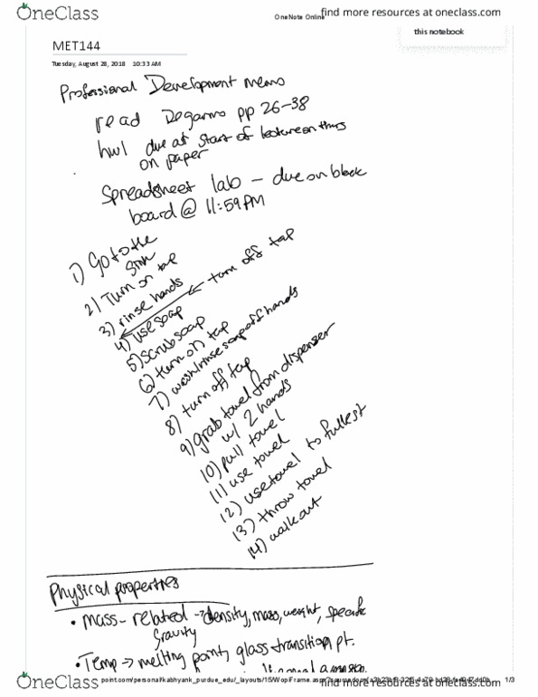 MET 14400 Lecture Notes - Lecture 1: Microsoft Onenote thumbnail