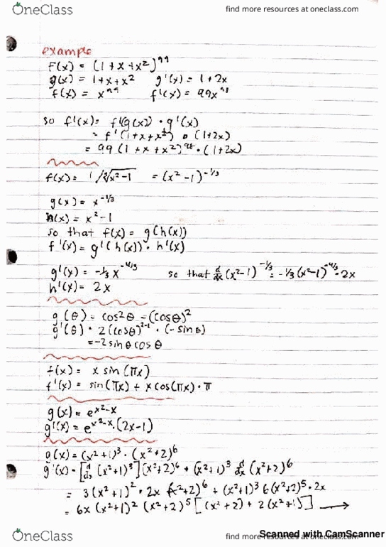 MATH 140 Lecture 17: More Differentiation Examples cover image