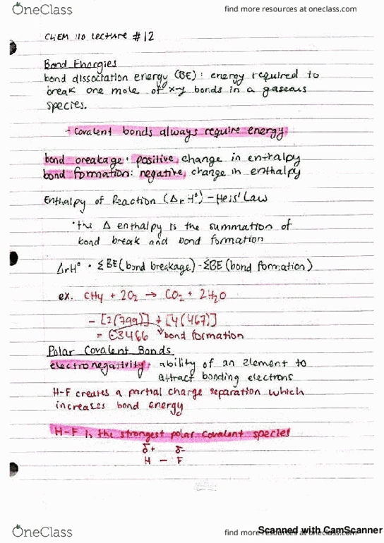 CHEM 110 Lecture 12: Bond Energies and Lewis Structures cover image