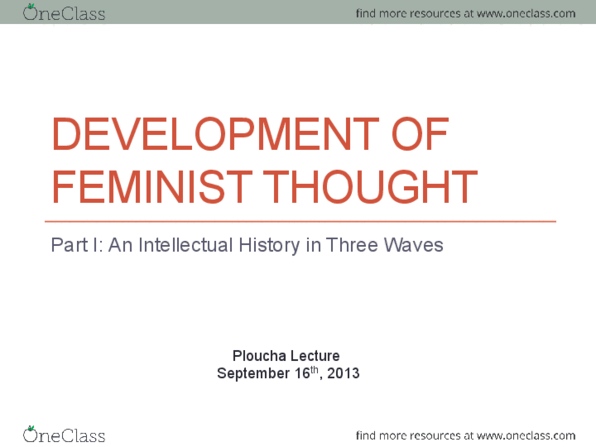 CAS WS 101 Lecture Notes - Redstockings, Nancy F. Cott, Elite thumbnail