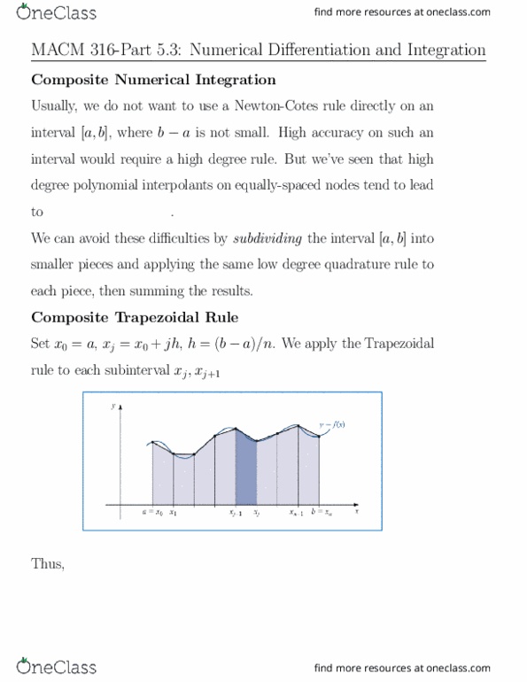 MACM 316 Lecture Notes - Lecture 12: Mean Value Theorem, Richardson Extrapolation, Machine Epsilon thumbnail