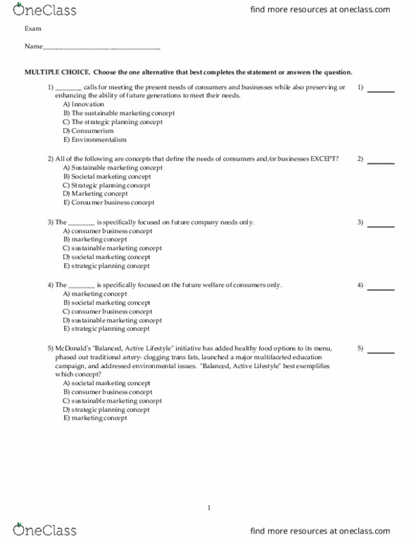 MARK 201 Lecture Notes - Lecture 4: Bodybuilding Supplement, Whole Foods Market, Influencer Marketing thumbnail