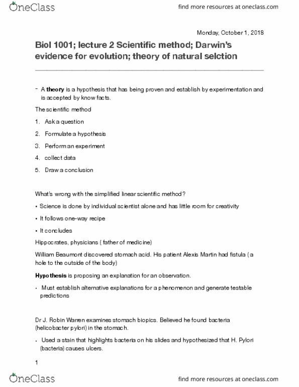 LING 300 Lecture Notes - Lecture 3: Convergent Evolution, Beringia, Helicobacter Pylori thumbnail