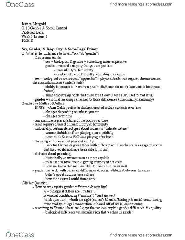 CRM/LAW C113 Lecture Notes - Lecture 2: National Coalition Against Domestic Violence, U.S. News & World Report, Sex Organ thumbnail