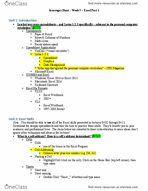 ISM 3004 Lecture Notes - Lecture 5: Magellan Fund, Lost In Space, Tab Key thumbnail
