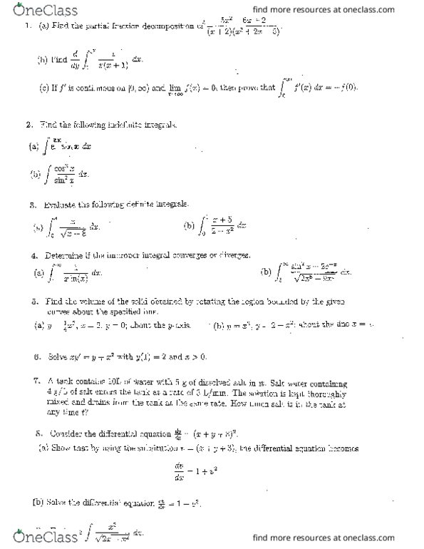 MATH138 Midterm: MATH138 Midterm Exam - OneClass