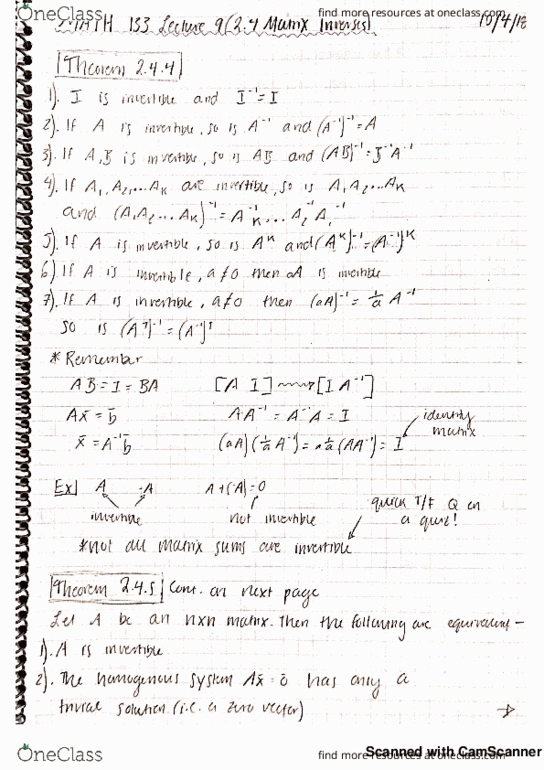 MATH 133 Lecture 9: Math 133: 2.3 Matrix Multiplication cover image
