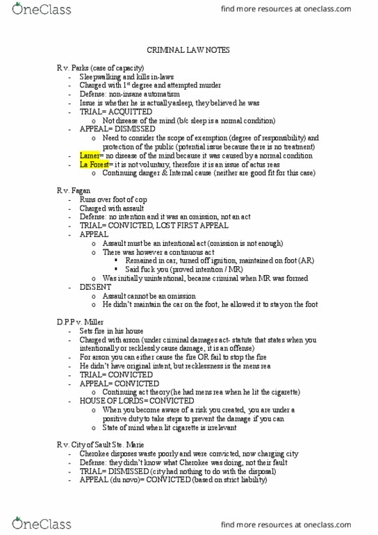 Philosophy 2080 Lecture Notes - Lecture 1: Culpable Homicide, Voir Dire, Criminal Negligence thumbnail