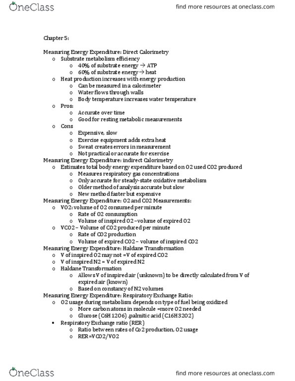 APA 2134 Lecture Notes - Lecture 5: Lactic Acid, Lactate Threshold, Supine Position thumbnail