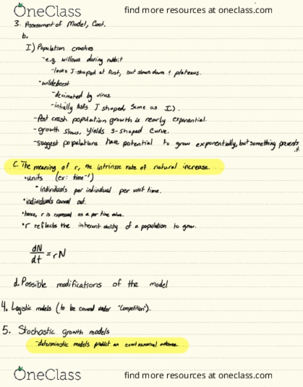 BIOSC 0370 Lecture Notes - Lecture 17: Exponential Growth thumbnail