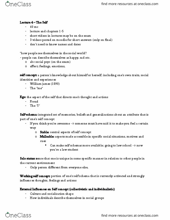 PSYC 2120 Lecture Notes - Lecture 4: Prefrontal Cortex, Ego Depletion, Likert Scale thumbnail