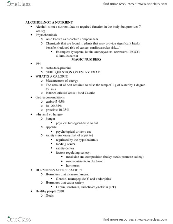 BIOL 3200 Lecture Notes - Leptin, Myplate, Epiglottis thumbnail