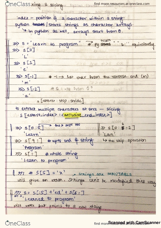 CSC108H1 Lecture 8: CSC108H1 Chapter Week 5: CSC108 Week 5: Indexing and Slicing cover image